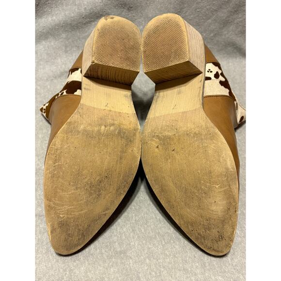 Pierre Dumas Size 7 Fall Fashion Cow Print Ankle Booties Back Zip - Picture 5 of 10